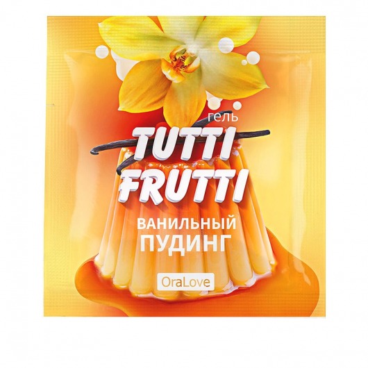 Пробник гель-смазки Tutti-frutti со вкусом ванильного пудинга - 4 гр. - Биоритм - купить с доставкой в Бийске