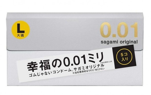 Презервативы Sagami Original 0.02 L-size увеличенного размера - 5 шт. - Sagami - купить с доставкой в Бийске