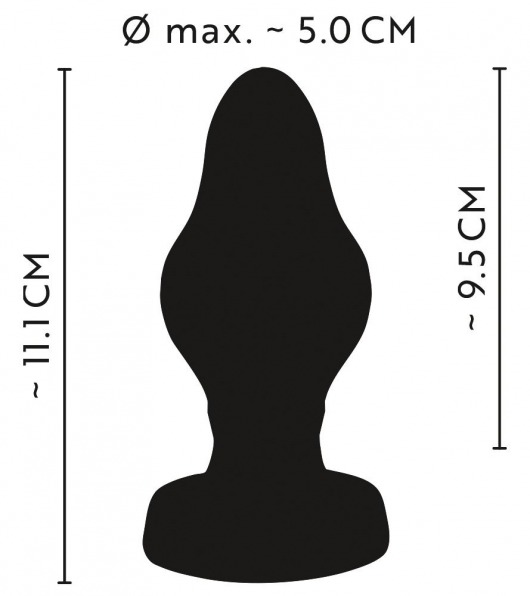 Черная анальная пробка Super Soft Butt Plug - 11,1 см. - Orion