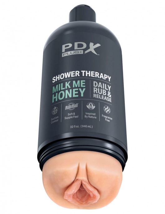 Телесный мастурбатор-вагина Shower Therapy Milk Me Honey - Pipedream - в Бийске купить с доставкой