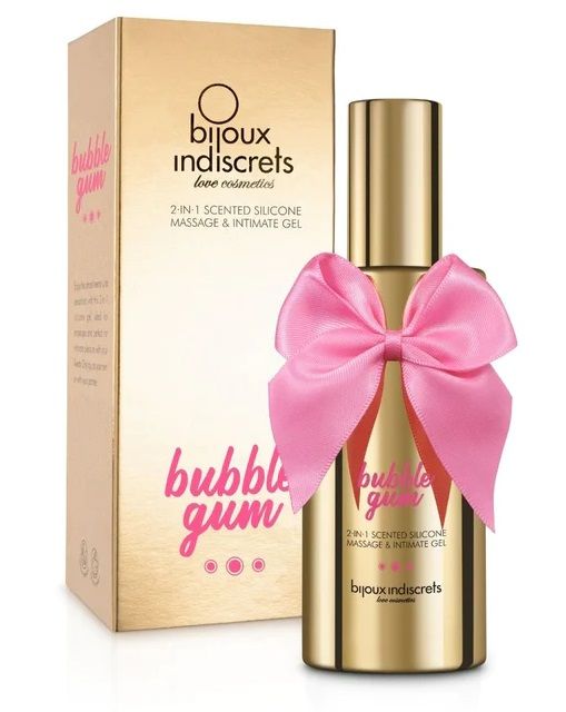 Гель с ароматом жвачки Bubblegum 2-in-1 Scented Silicone Massage And Intimate Gel - 100 мл. - Bijoux Indiscrets - купить с доставкой в Бийске