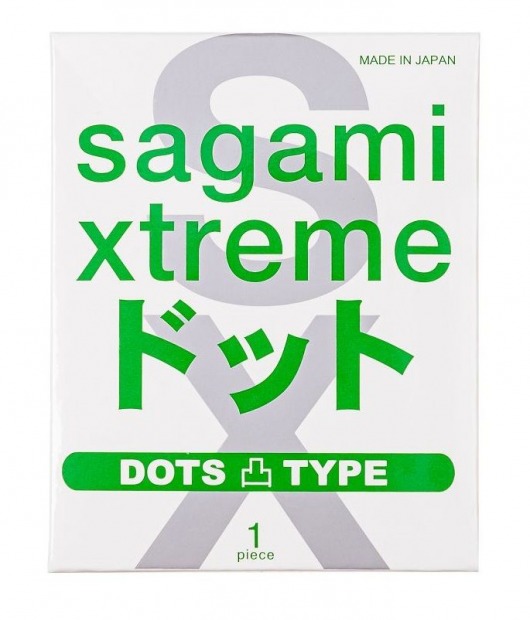 Презерватив Sagami Xtreme Type-E с точками - 1 шт. - Sagami - купить с доставкой в Бийске