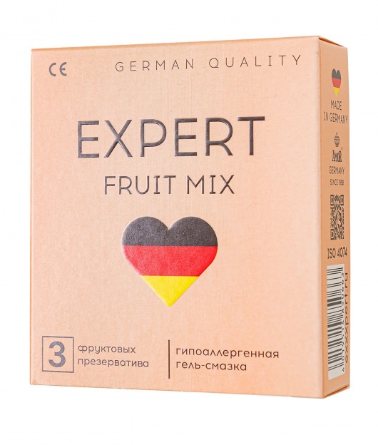 Ароматизированные презервативы EXPERT Fruit Mix - 3 шт. - Expert - купить с доставкой в Бийске