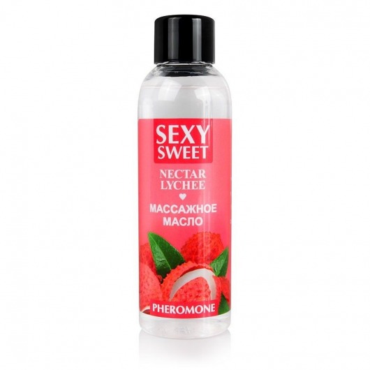 Массажное масло Sexy Sweet Nectar Lychee с феромонами и ароматом личи - 75 мл. - Биоритм - купить с доставкой в Бийске