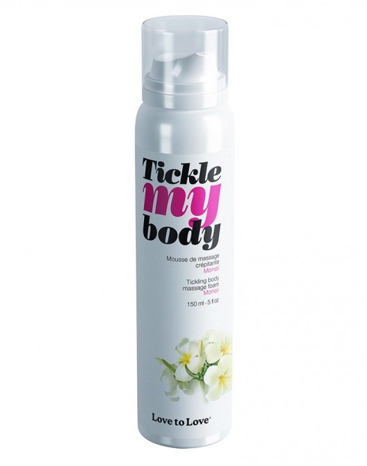 Массажная хрустящая пенка Tickle My Body Monoi с ароматом моной - 150 мл. - Love to Love - купить с доставкой в Бийске