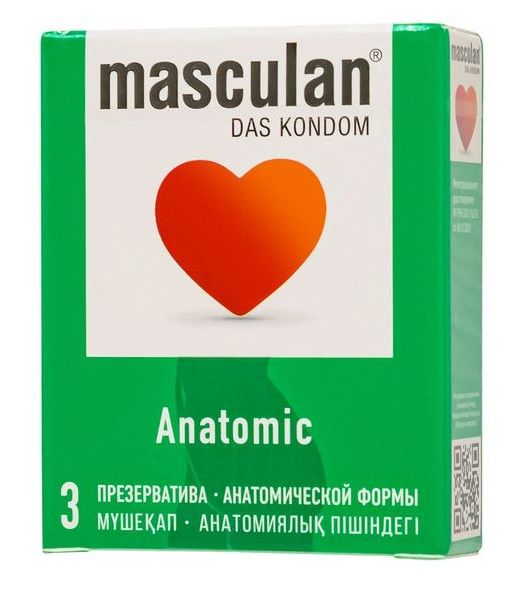 Презервативы анатомической формы Masculan Anatomic - 3 шт. - Masculan - купить с доставкой в Бийске