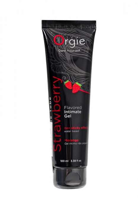 Интимный гель на водной основе Lube Tube Strawberry с клубничным вкусом - 100 мл. - ORGIE - купить с доставкой в Бийске