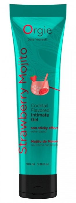 Съедобный интимный гель Orgie Lube Tube Cocktail Strawberry Mojito - 100 мл. - ORGIE - купить с доставкой в Бийске