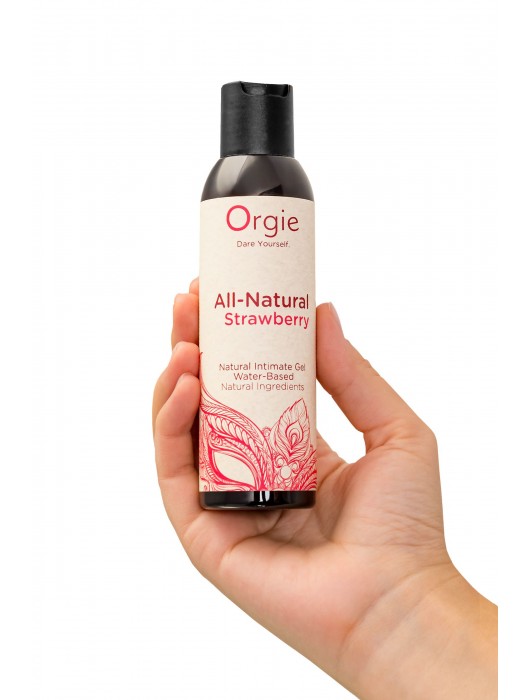 Интимный гель на водной основе All-Natural Strawberry с ароматом клубники - 150 мл. - ORGIE - купить с доставкой в Бийске