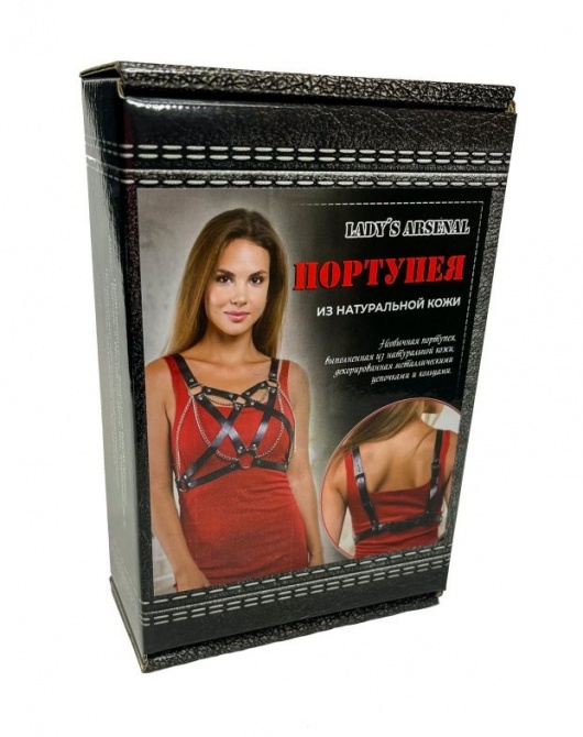 Портупея из натуральной кожи с цепочками - БДСМ Арсенал - купить с доставкой в Бийске