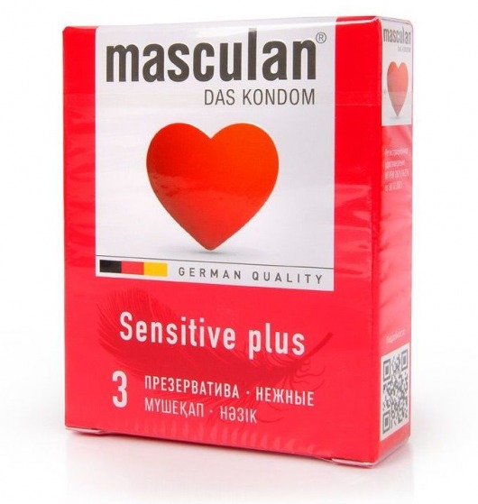 Презервативы Masculan Sensitive plus - 3 шт. - Masculan - купить с доставкой в Бийске