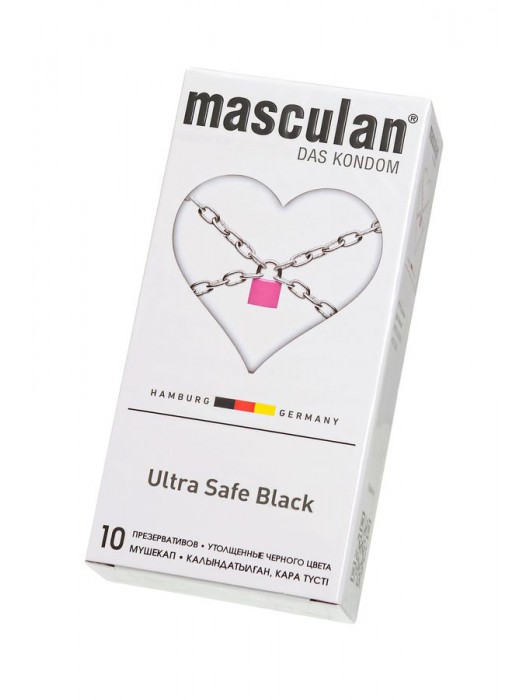 Ультрапрочные презервативы Masculan Ultra Safe Black - 10 шт. - Masculan - купить с доставкой в Бийске