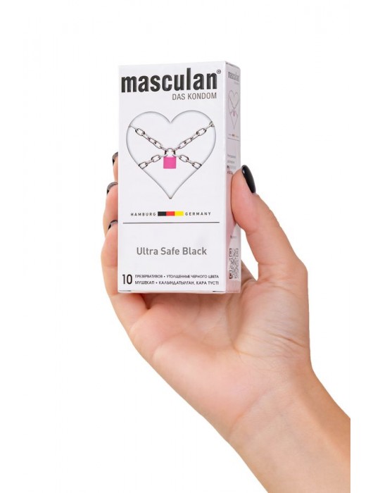 Ультрапрочные презервативы Masculan Ultra Safe Black - 10 шт. - Masculan - купить с доставкой в Бийске