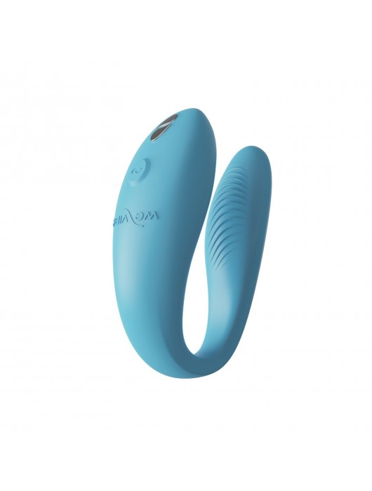 Бирюзовый вибромассажер для пар We-Vibe Sync Go - We-vibe