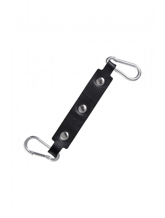 Черные кожаные однослойные оковы с контрастной строчкой - Pecado - купить с доставкой в Бийске