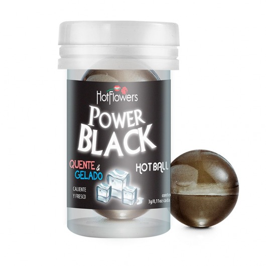 Интимный гель Power Black Hot Ball с охлаждающе-разогревающим эффектом (2 шарика по 3 гр.) - HotFlowers - купить с доставкой в Бийске