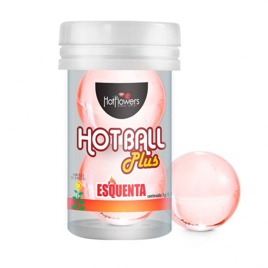 Лубрикант на масляной основе Hot Ball Plus с разогревающим эффектом (2 шарика по 3 гр.) - HotFlowers - купить с доставкой в Бийске