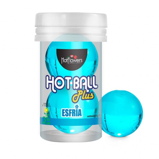 Лубрикант на масляной основе Hot Ball Plus с охлаждающим эффектом (2 шарика по 3 гр.) - HotFlowers - купить с доставкой в Бийске