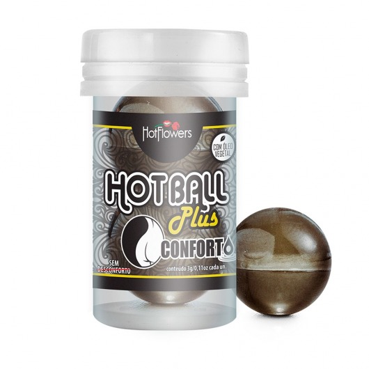 Анальный лубрикант на масляной основе Hot Ball Plus Conforto (2 шарика по 3 гр.) - HotFlowers - купить с доставкой в Бийске