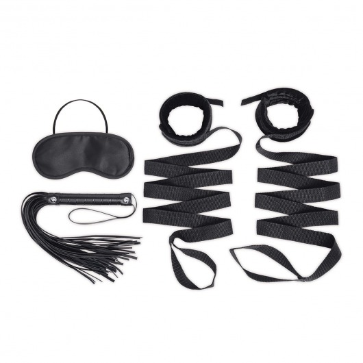 Эротический набор 4PC Bondage Bed Strap   Flogger Kit - Lux Fetish - купить с доставкой в Бийске