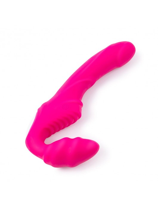 Розовый безремневой страпон на радиоуправлении Strapless Together - 22 см. - Together Toy - купить с доставкой в Бийске