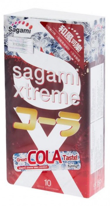 Ароматизированные презервативы Sagami Xtreme COLA - 10 шт. - Sagami - купить с доставкой в Бийске