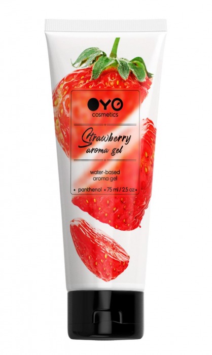 Лубрикант на водной основе OYO Aroma Gel Strawberry с ароматом клубники - 75 мл. - OYO - купить с доставкой в Бийске