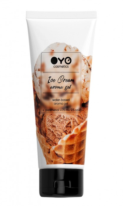 Лубрикант на водной основе OYO Aroma Gel Ice Cream с ароматом пломбира - 75 мл. - OYO - купить с доставкой в Бийске