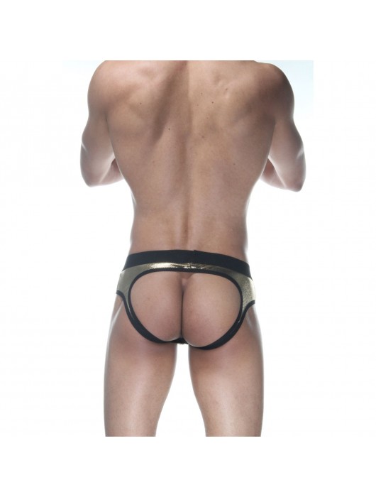 Сексуальные золотистые блестящие трусы-джоки - Don Moris купить с доставкой