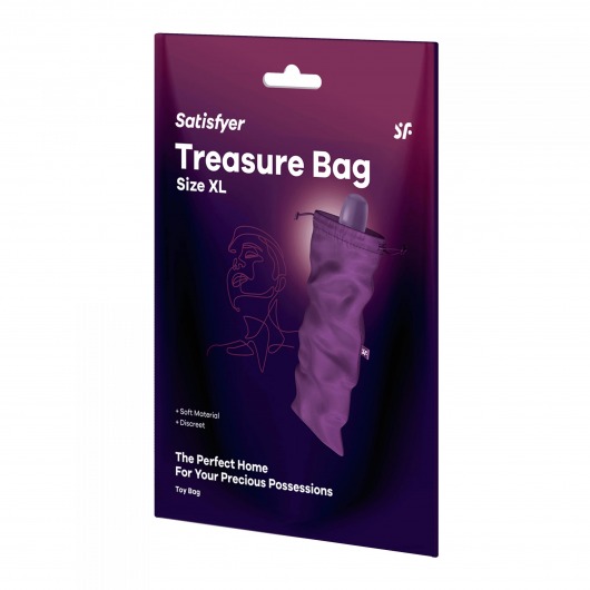 Фиолетовый мешочек для хранения игрушек Treasure Bag XL - Satisfyer - купить с доставкой в Бийске