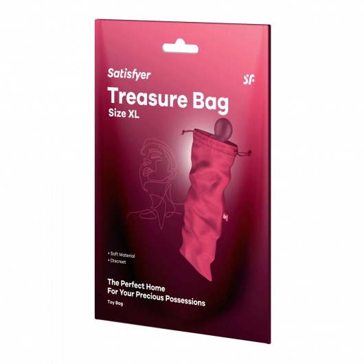 Розовый мешочек для хранения игрушек Treasure Bag XL - Satisfyer - купить с доставкой в Бийске