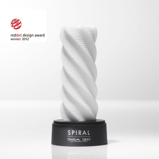 Белый 3D мастурбатор SPIRAL - Tenga - в Бийске купить с доставкой