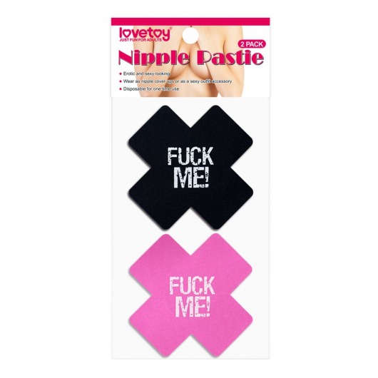 Набор из 2 пар пэстисов Cross Pattern Nipple Pasties - Lovetoy - купить с доставкой в Бийске