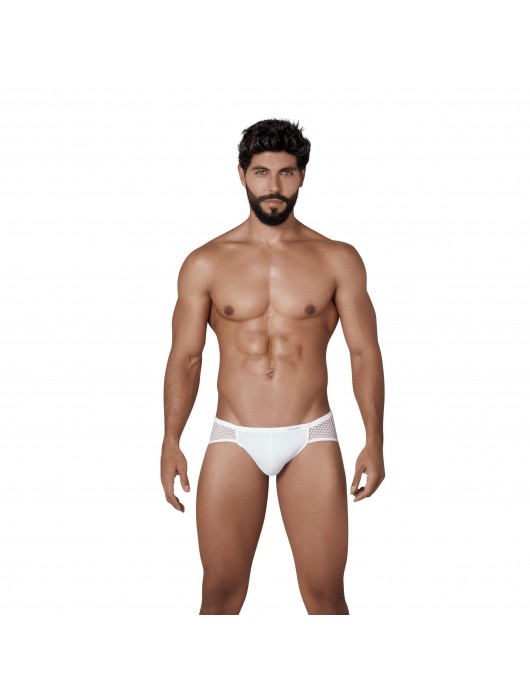 Белые трусы-джоки с ажурными вставками Urge Jockstrap - Clever Masculine Underwear купить с доставкой