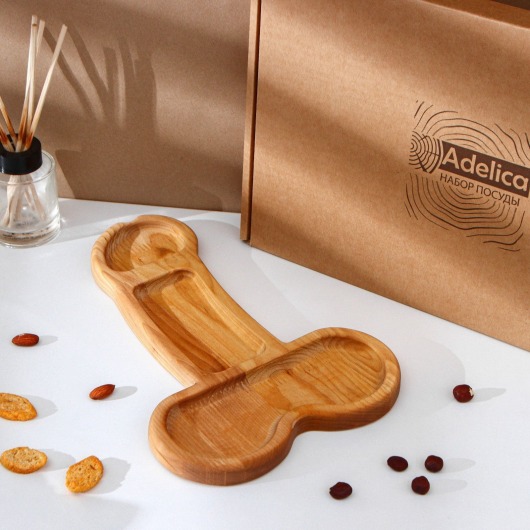 Деревянное блюдо для подачи в форме члена (32,5 х 20 х 1,7 см) - Сима-Ленд - купить с доставкой в Бийске