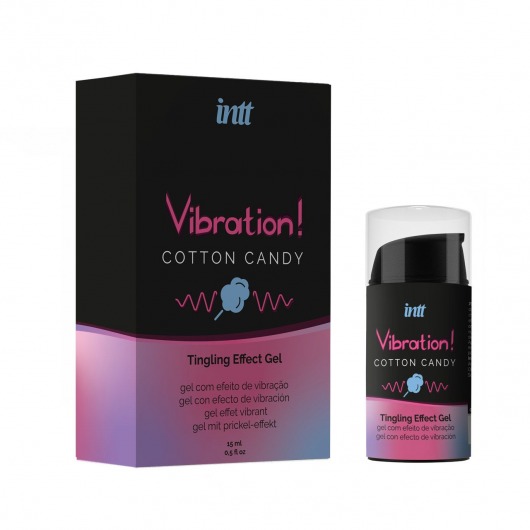 Жидкий вибратор Vibration Cotton Candy с ароматом сахарной ваты - 15 мл. - INTT - купить с доставкой в Бийске