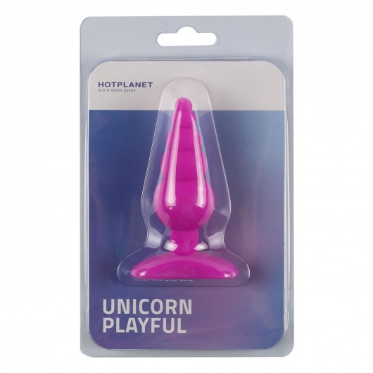 Лиловая анальная пробка Unicorn Playful - 10 см. - HOT planet в Бийске Лиловая анальная пробка Unicorn Playful - 10 см. - HOT planet