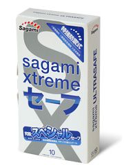 Презервативы Sagami Xtreme Ultrasafe с двойным количеством смазки - 10 шт. - Sagami - купить с доставкой в Бийске