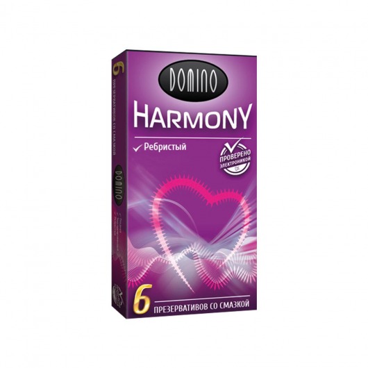 Презервативы с рёбрышками Domino Harmony - 6 шт. - Domino - купить с доставкой в Бийске