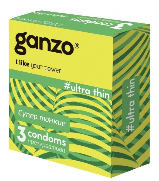 Ультратонкие презервативы Ganzo Ultra thin - 3 шт. - Ganzo - купить с доставкой в Бийске