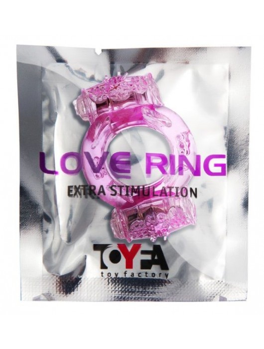 Розовое виброкольцо с двумя батарейками - Toyfa Basic - в Бийске купить с доставкой