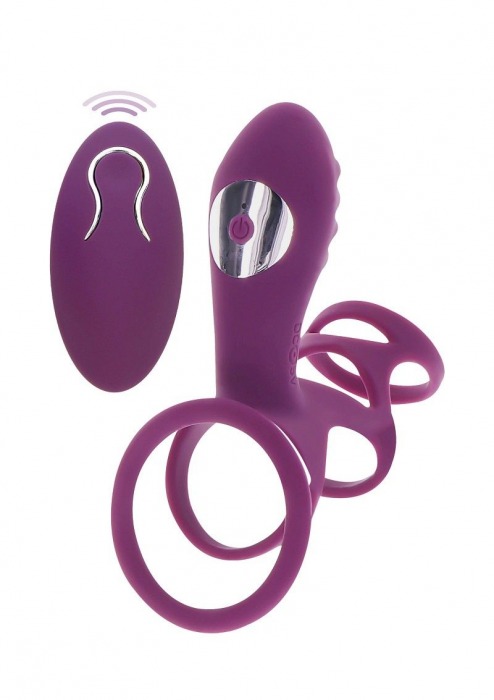Фиолетовая эрекционная вибронасадка Halo Halo C-Ring Sleeve - Toy Joy - в Бийске купить с доставкой