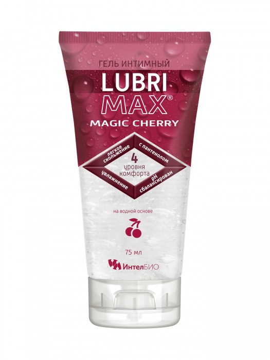 Интимный гель-смазка на водной основе Lubrimax Magic Cherry - 75 мл. - ИнтелБИО - купить с доставкой в Бийске