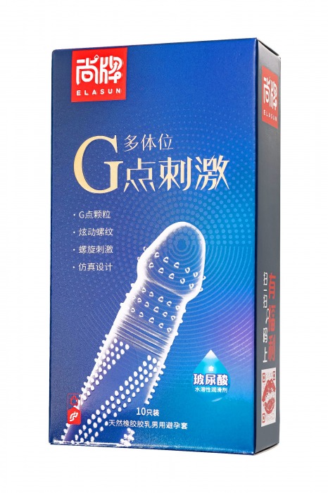 Ультратонкие презервативы Elasun G-spot stimulation с ребрами и точками - 10 шт. - Elasun - купить с доставкой в Бийске