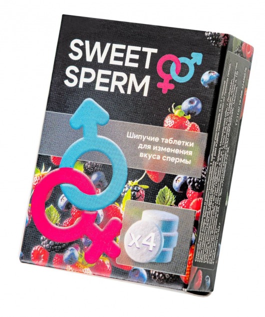 Шипучие таблетки для мужчин Sweet Sperm для изменения вкуса спермы (4 шт. по 0,5 гр.) - Капиталпродукт - купить с доставкой в Бийске