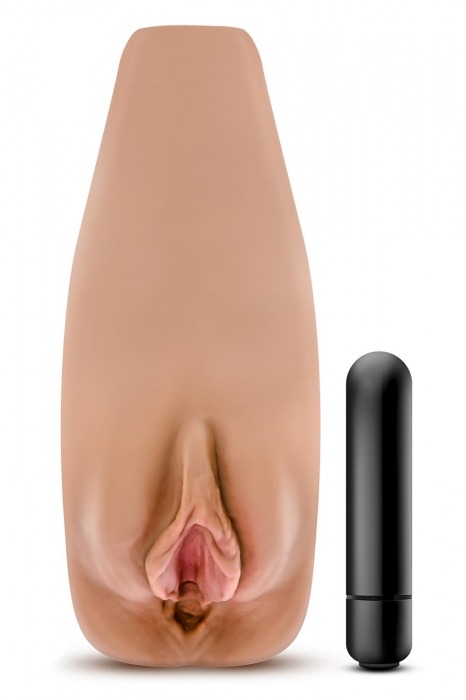 Маструбатор-вагина с вибрацией Soft   Wet Renata Realistic Tan Masturbator - Blush Novelties - в Бийске купить с доставкой