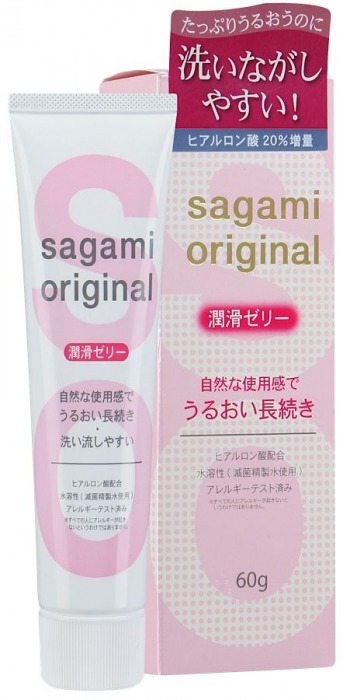 Гель-смазка на водной основе Sagami Original - 60 гр. - Sagami - купить с доставкой в Бийске