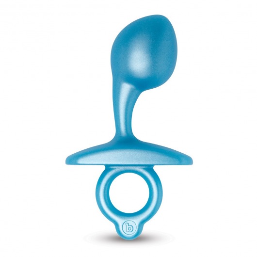 Голубая анальная пробка для массажа простаты Bulb Silicone Prostate Plug - 10,7 см. - b-Vibe - в Бийске купить с доставкой