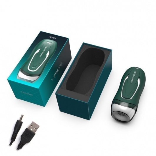 Зеленый вибромастурбатор с голосовым сопровождением Veneno - Rends - в Бийске купить с доставкой