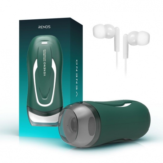 Зеленый вибромастурбатор с голосовым сопровождением Veneno - Rends - в Бийске купить с доставкой